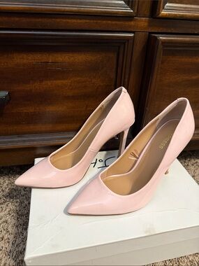 Express Blush Pink Patent Pointed-Toe Stiletto Pumps